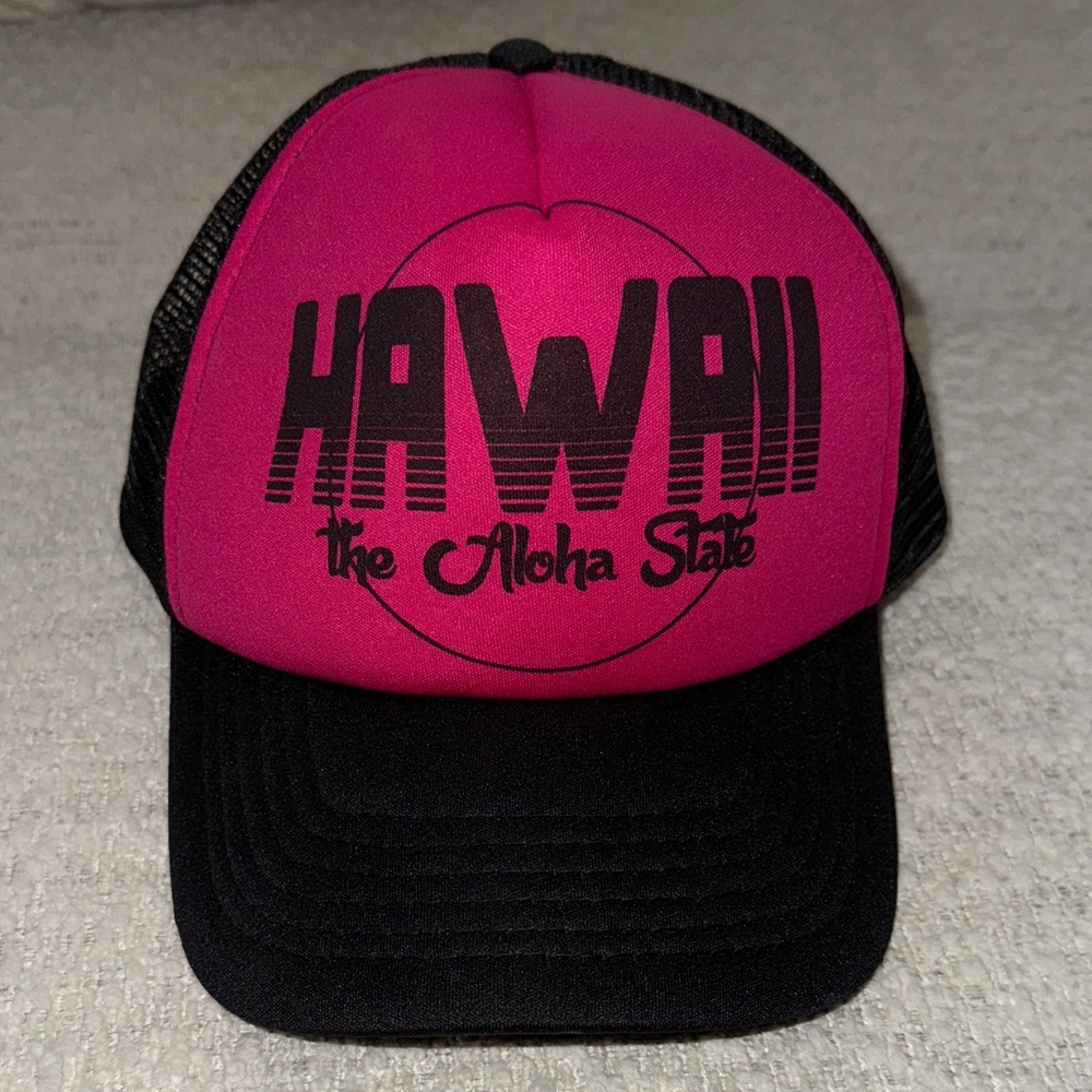 Hawaii Hat in Pink and Black